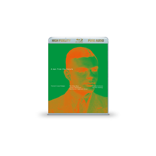 Blu-ray case for "A Man From The Future" with orange portrait.