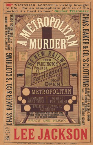 Book cover: "A Metropolitan Murder" with railway imagery, Victorian style.