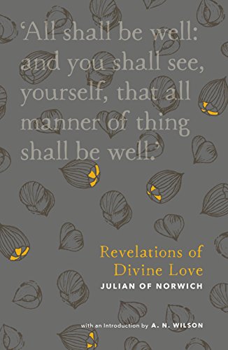 Book cover with repeating shell illustrations and text: "Revelations of Divine Love.