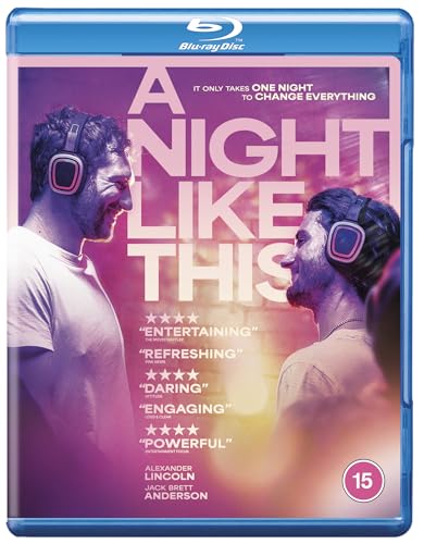 Blu-ray cover for “A Night Like This” featuring two men facing each other.