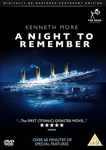 DVD cover for A Night to Remember showing the sinking Titanic at night.