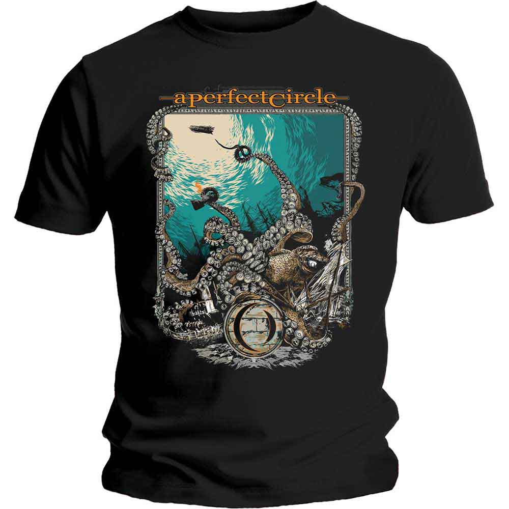 Black A Perfect Circle band t-shirt, “The Depths” design, size XX-Large.