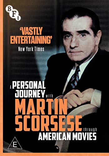 Martin Scorsese portrait on DVD cover with orange and black text.