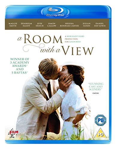 Blue-ray case with couple embracing on the cover, titled "A Room With A View".