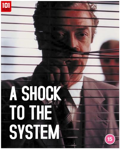 Blu-ray cover for “A Shock To The System” featuring a man behind bars.