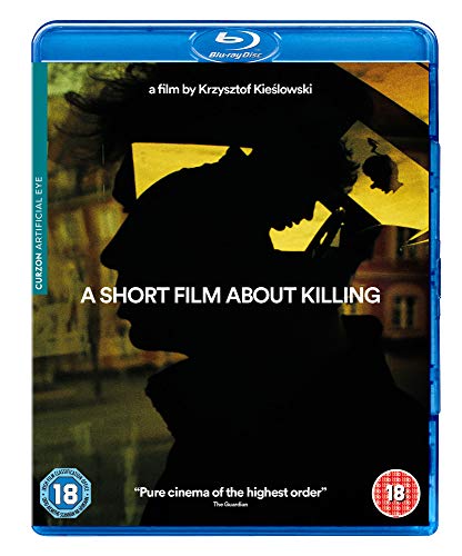 Blu-ray cover for "A Short Film About Killing" featuring a silhouetted figure.