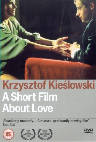 DVD cover for "A Short Film About Love" featuring two people reaching.
