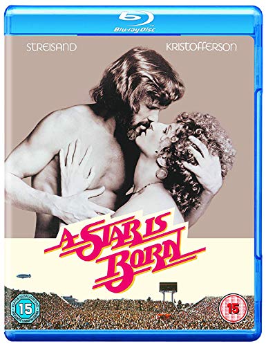 Blu-ray cover for A Star Is Born featuring Barbra Streisand and Kris Kristofferson.