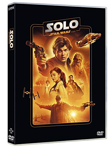 DVD cover for "Solo: A Star Wars Story" featuring Han Solo and Chewbacca.