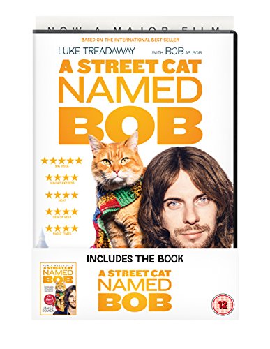 DVD cover: man with orange cat, book included, film rating 12.