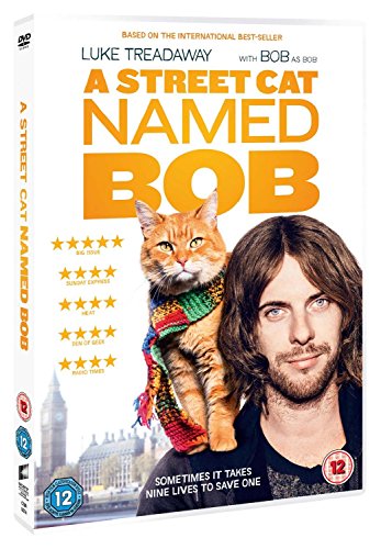 DVD case for "A Streetcat Named Bob" with man and orange cat on cover.