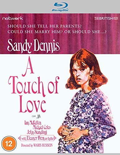 Blu-ray cover art for A Touch of Love featuring an illustration of Sandy Dennis.