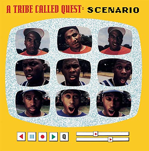 A Tribe Called Quest “Scenario” vinyl record cover with nine portrait photos.