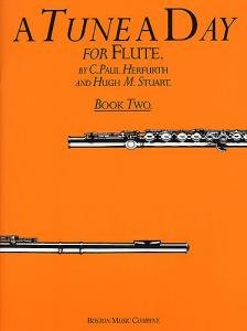 Orange cover of “A Tune A Day For Flute, Book Two” with flute image.