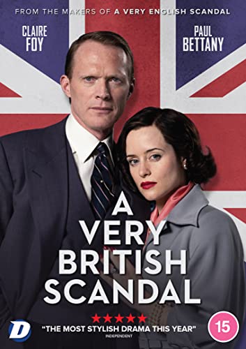 DVD cover for “A Very British Scandal” featuring Claire Foy and Paul Bettany.