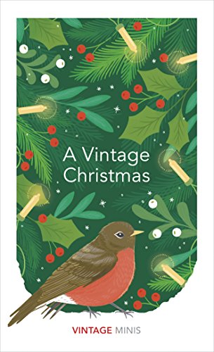 Book cover with a robin, holly, berries, and glowing candles.