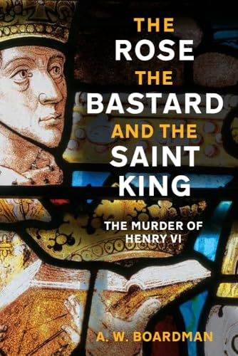 Book cover featuring a medieval portrait and stained glass effect.