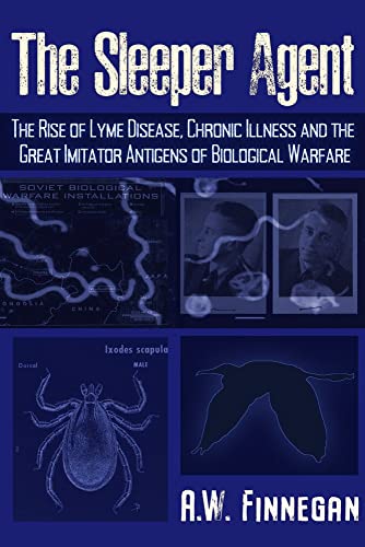 Book cover featuring ticks, maps, and portraits, titled “The Sleeper Agent.”