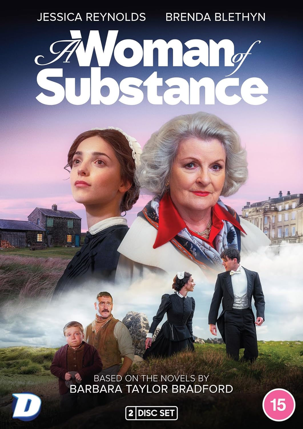 DVD cover for A Woman of Substance featuring two lead actresses and period scenes.