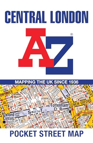 Central London A-Z Pocket Street Map cover with street detail.