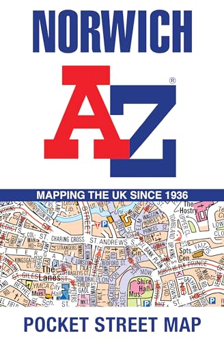 Norwich A-Z Pocket Street Map cover with red and blue lettering.