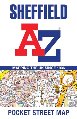 Sheffield A-Z Pocket Street Map cover, showing city street detail.