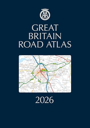 AA Great Britain Road Atlas 2026 cover with map detail.