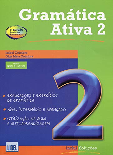 Front cover of the Portuguese grammar textbook Gramática Ativa 2 with a green background.
