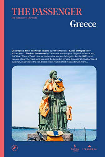 Book cover: statue draped in orange life vests, Greece backdrop.