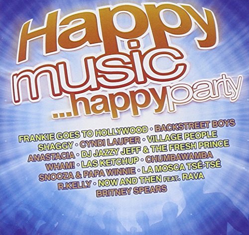 CD cover for “Happy Music - Happy Party” with artist names listed.