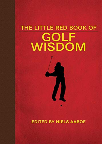 Red book cover with silhouette of a golfer swinging a club.
