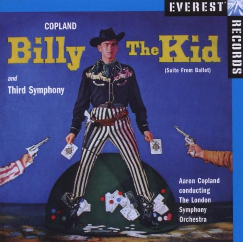 CD cover: Cowboy with guns and cards, "Billy The Kid" and symphony details.