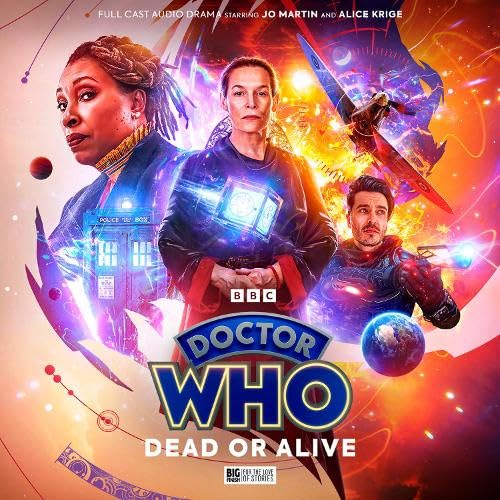 Doctor Who audio drama cover featuring two women and a man.