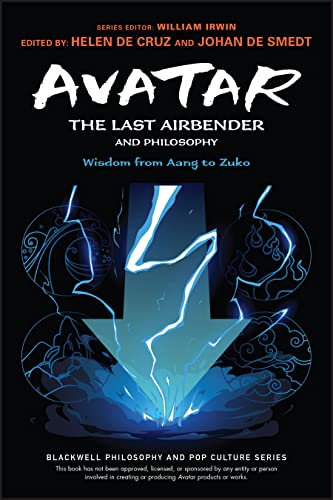 Book cover for “Avatar: The Last Airbender and Philosophy” with blue energy.