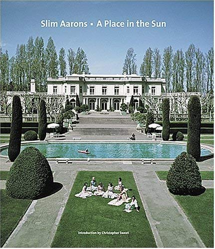 Book cover: grand estate with pool, manicured lawns, and sunbathers.