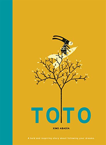 Book cover: yellow background, rabbit on a branch, text "TOTO".
