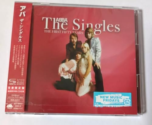 ABBA “The Singles” CD with red cover and band portrait.