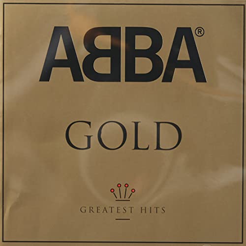 Gold ABBA "Gold: Greatest Hits" CD cover with band name and logo.