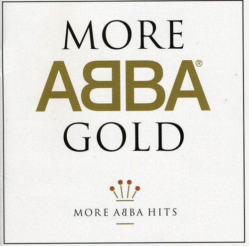 CD cover for “More ABBA Gold” with gold lettering and floral design.