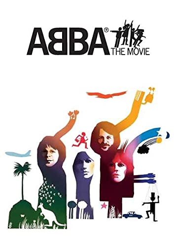 Abba - The Movie" DVD cover with stylized band members and colorful graphics.