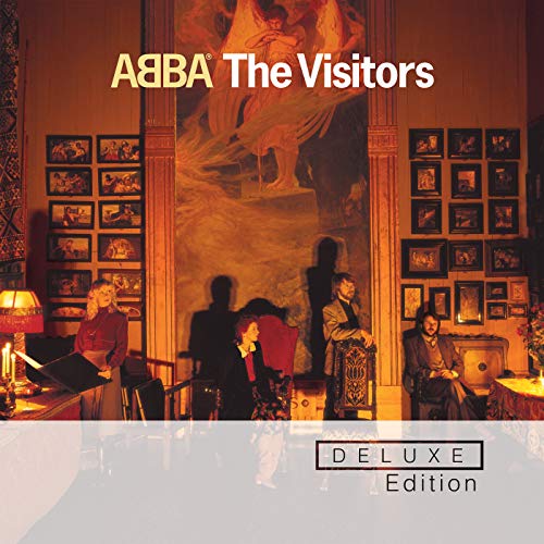 ABBA’s “The Visitors” album cover: figures in a warmly lit, ornate room.