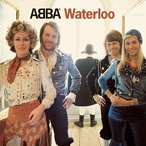 ABBA album cover featuring the four band members in 1970s attire.