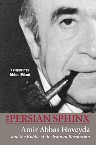 Book cover: black and white portrait of Amir Abbas Hoveyda, smoking a pipe.