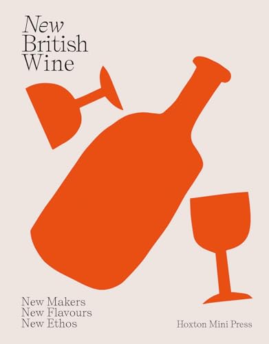 Book cover with orange wine bottle and glasses on a beige background.