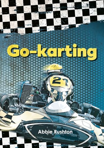 Go-karting book cover with a racer in a yellow and white kart.