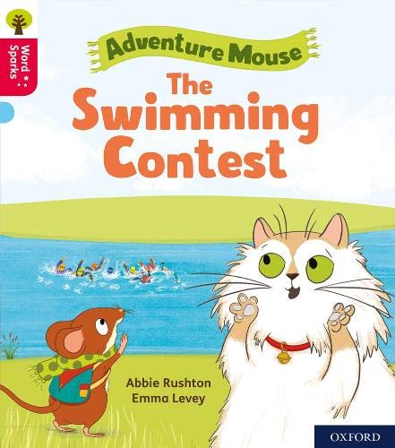Book cover: cat and mouse watching a swimming contest.