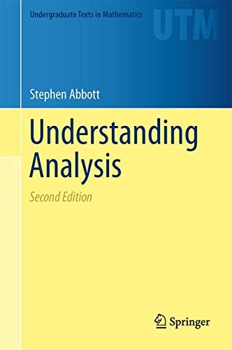 Book cover: “Understanding Analysis” by Stephen Abbott, second edition.