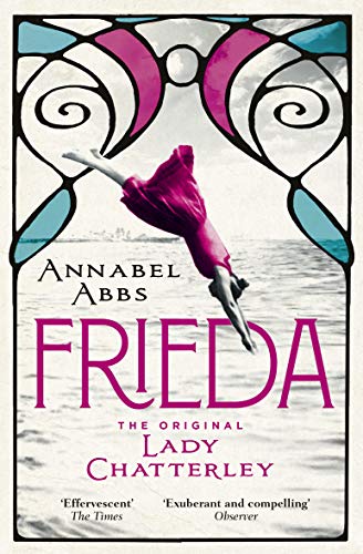 Book cover featuring a woman in a pink dress mid-leap, art nouveau design.