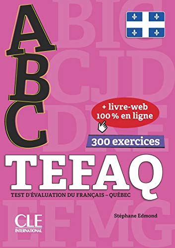 Textbook cover with large letters "ABC" and "TEFAQ," Quebec flag, and red badge.