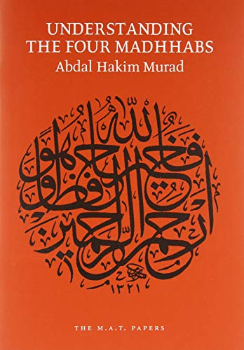 Red book cover with white title and central Arabic calligraphy.